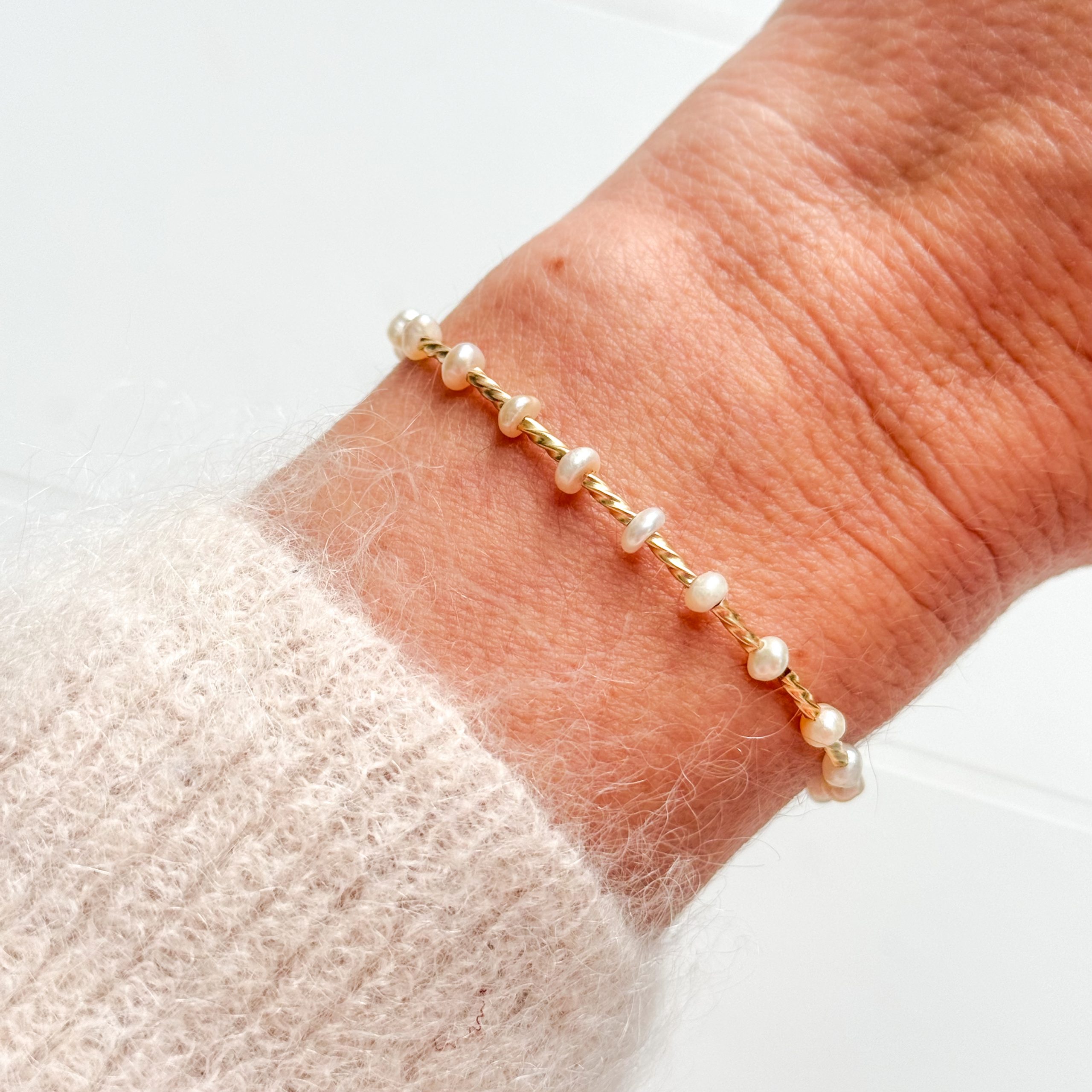 Bracelet Perles d’eau douce & Gold Filled 14K– Nélia – Image 3