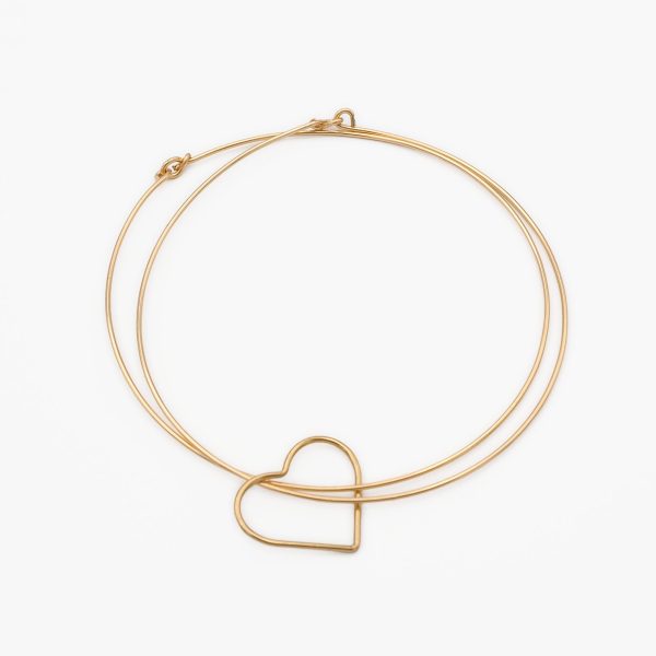 Bracelets Duo de Joncs double tour Cœur souples en Gold Filled 14K – Coeur - S